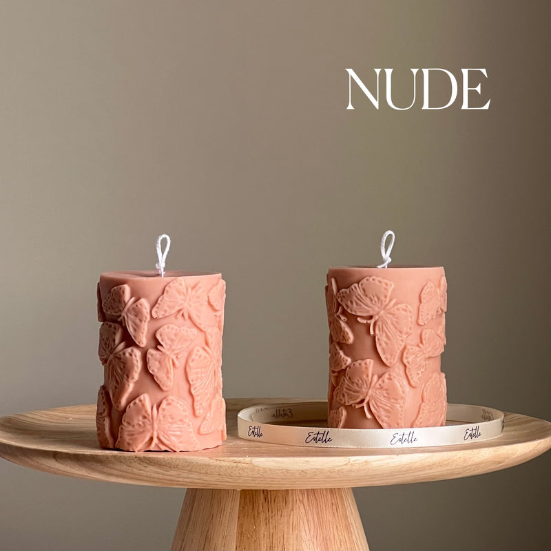 Butterfly Soy Pillar Candle | Home Decor-2