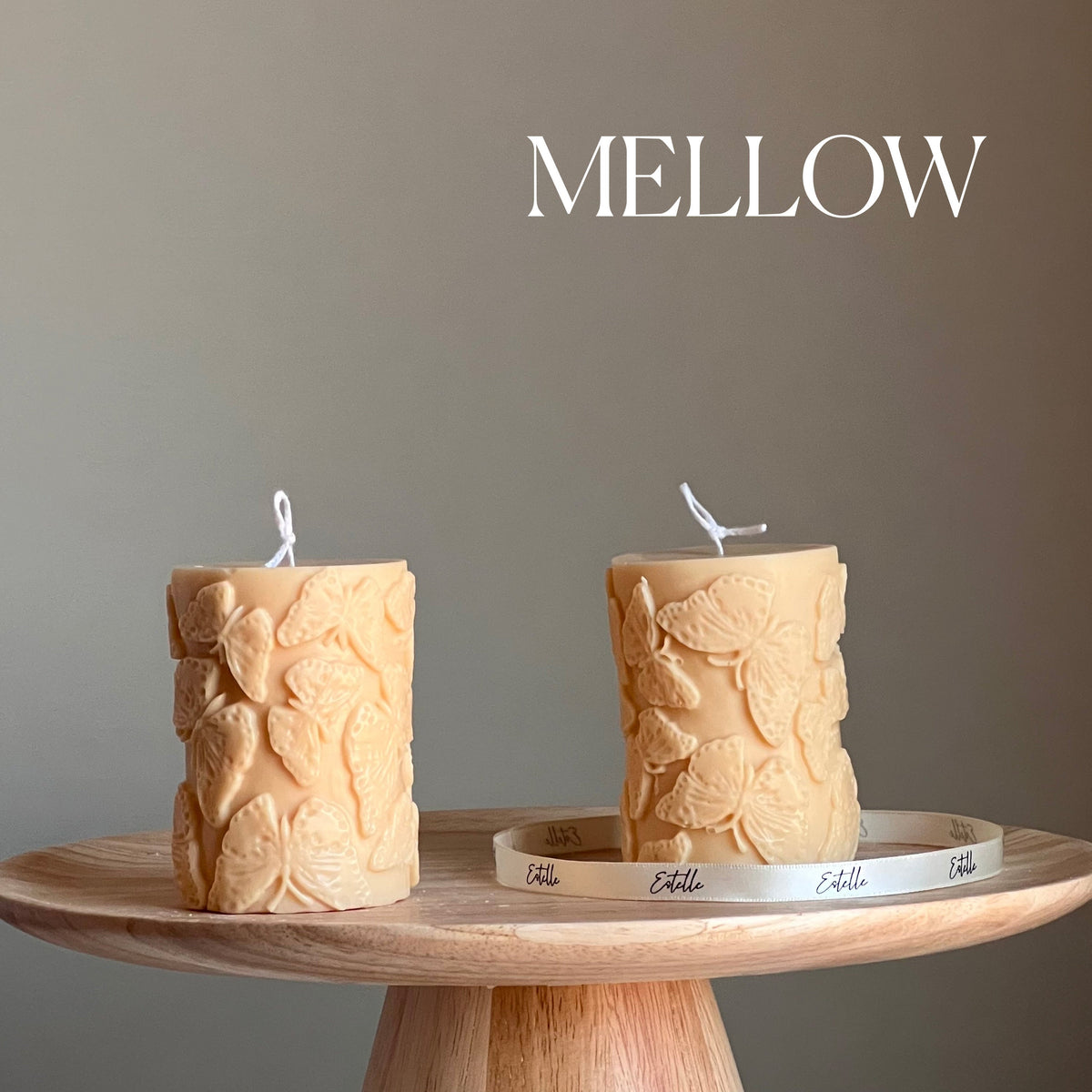 Butterfly Soy Pillar Candle | Home Decor-4