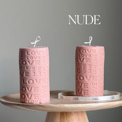 Love Soy Pillar Candle | Custom Scent & Color, Home Decor-2
