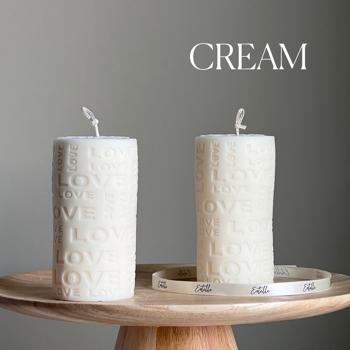 Love Soy Pillar Candle | Custom Scent & Color, Home Decor-3