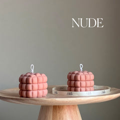 Cube Candle: Handmade Soy Pillar Candle, Home Decor-2
