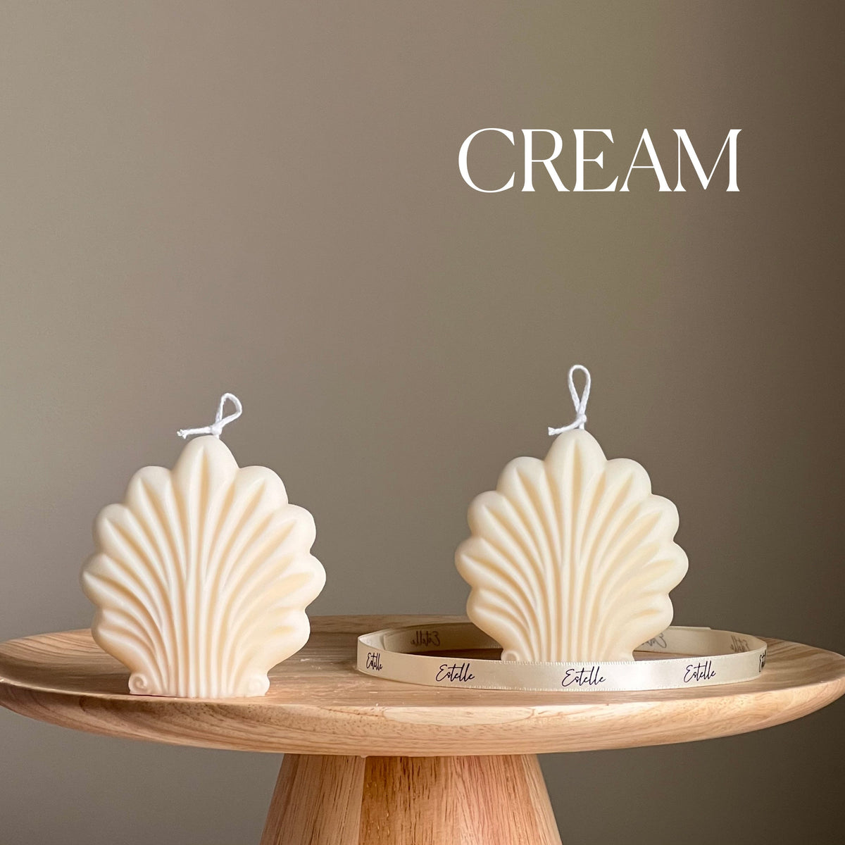 Handmade Shell Soy Candle: Sculptural Home Decor-3