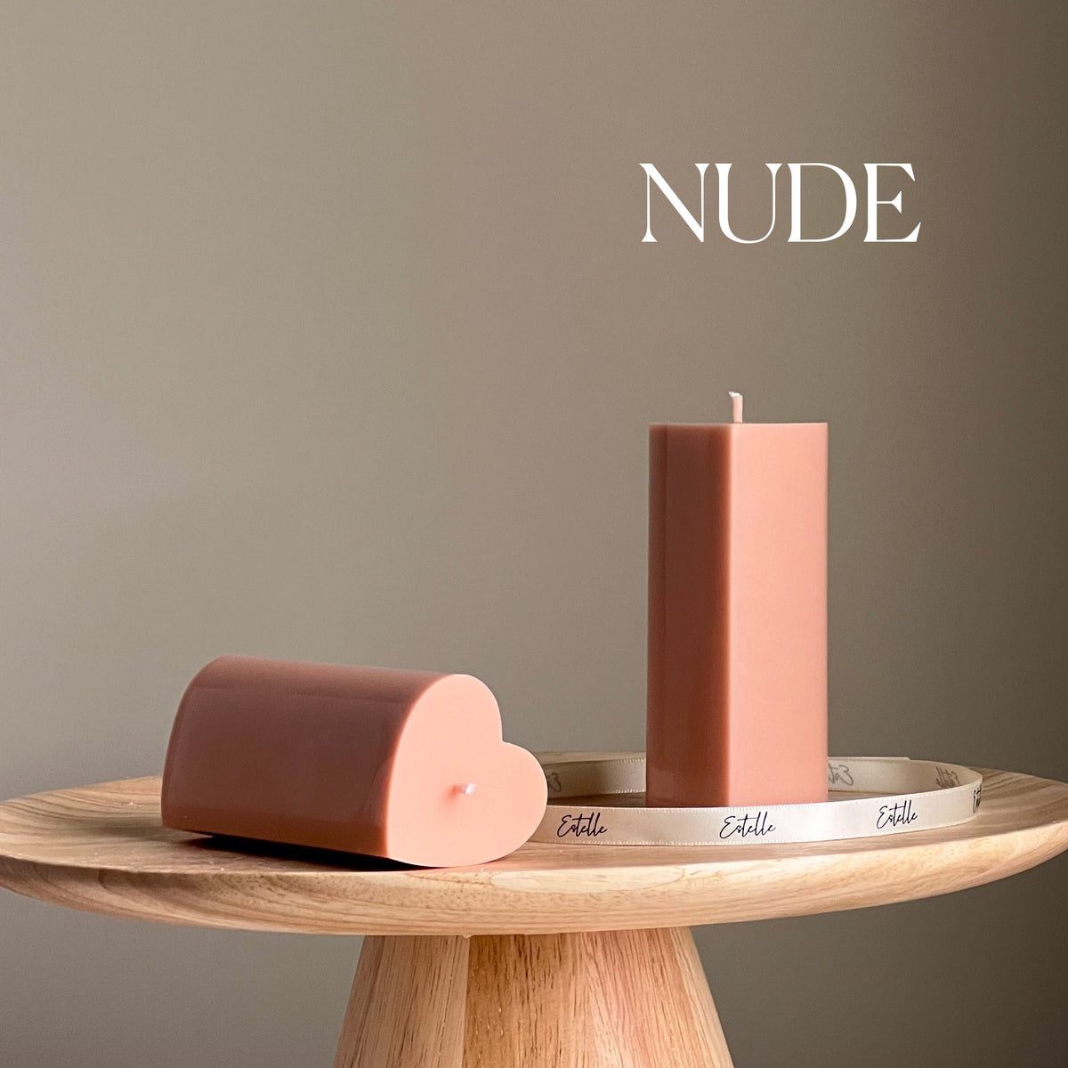 Heart Soy Pillar Candle | Sculptural Home Decor-2