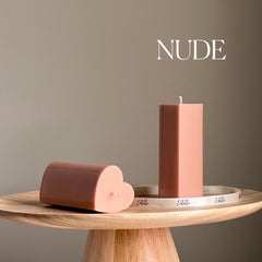 Heart Soy Pillar Candle | Sculptural Home Decor-2