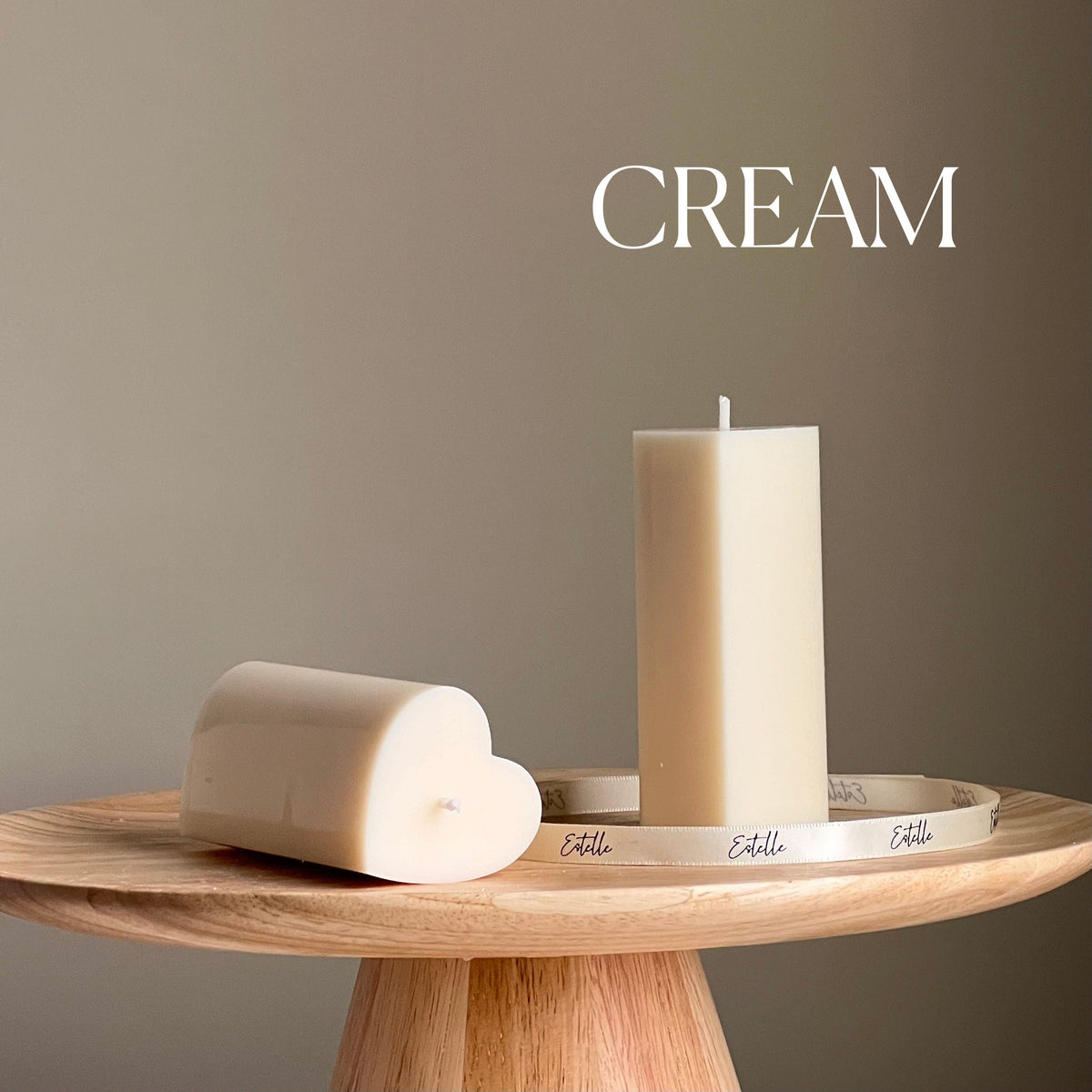 Heart Soy Pillar Candle | Sculptural Home Decor-3