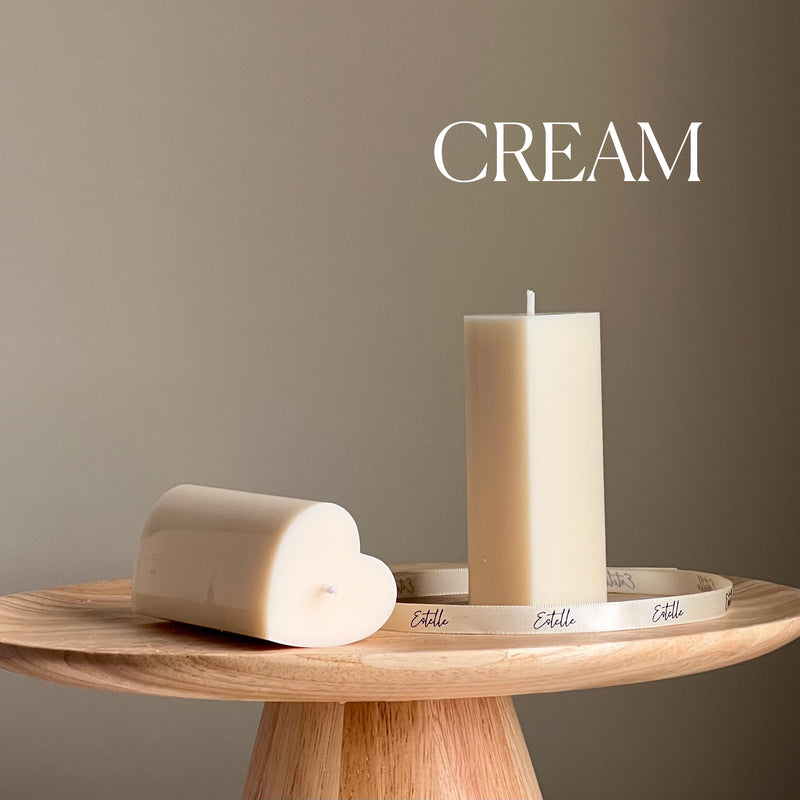 Heart Soy Pillar Candle | Sculptural Home Decor-3