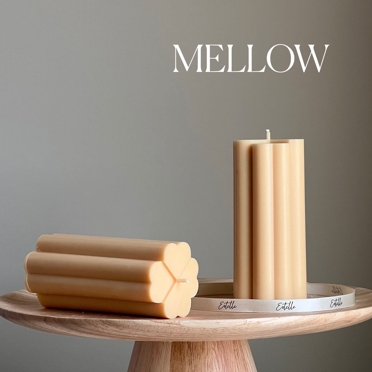 Lucky Leave Soy Pillar Candle: Sculptural Home Decor-4