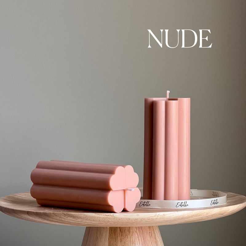 Lucky Leave Soy Pillar Candle: Sculptural Home Decor-2