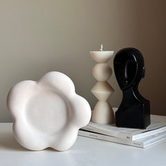 Big Flower Jesmonite Trinket Tray: Scandi Home Decor-3