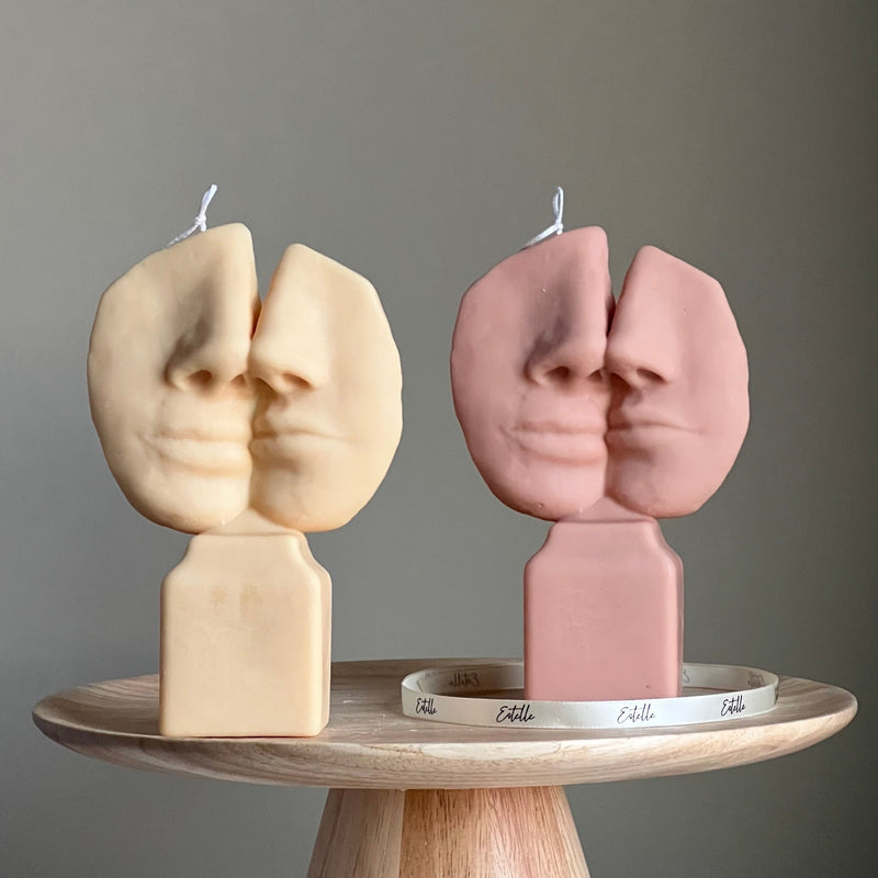 Couple Soy Candle: Handmade Decorative Pillar Candle-1