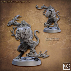 Sandfang Ratkins  28/32mm mini set - Artisan Guild | Animal | Rat | Mouse | Fighter | Ratfolk | Barbarian | Pathfinder | Wargaming | Rogue-4
