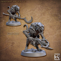 Sandfang Ratkins  28/32mm mini set - Artisan Guild | Animal | Rat | Mouse | Fighter | Ratfolk | Barbarian | Pathfinder | Wargaming | Rogue-5