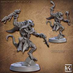 Sandfang Ratkins  28/32mm mini set - Artisan Guild | Animal | Rat | Mouse | Fighter | Ratfolk | Barbarian | Pathfinder | Wargaming | Rogue-7
