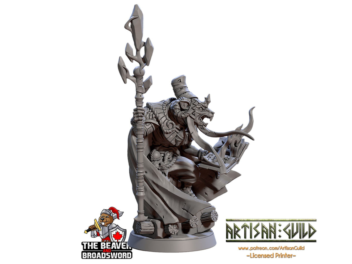 Shardaket the Cruel Harvester  28/32mm mini - Artisan Guild | Animal | Rat | Mouse | Wizard | Ratfolk | Sorcerer | Pathfinder | Wargaming-1