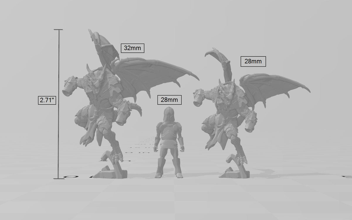 Draconic Shock Troops mini set- Artisan Guild | Dragon | Dragonkin | Dragonborn | Fighter | Barbarian | Ranger | Pathfinder | Wargaming 32mm-2