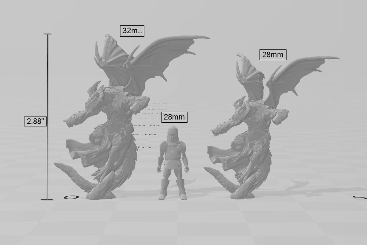 Flamagath Blackflame 28/32mm mini - Artisan Guild | Dragon | Dragonkin | Dragonborn | Sorcerer | Wizard | Warlock | Pathfinder | Wargaming-2