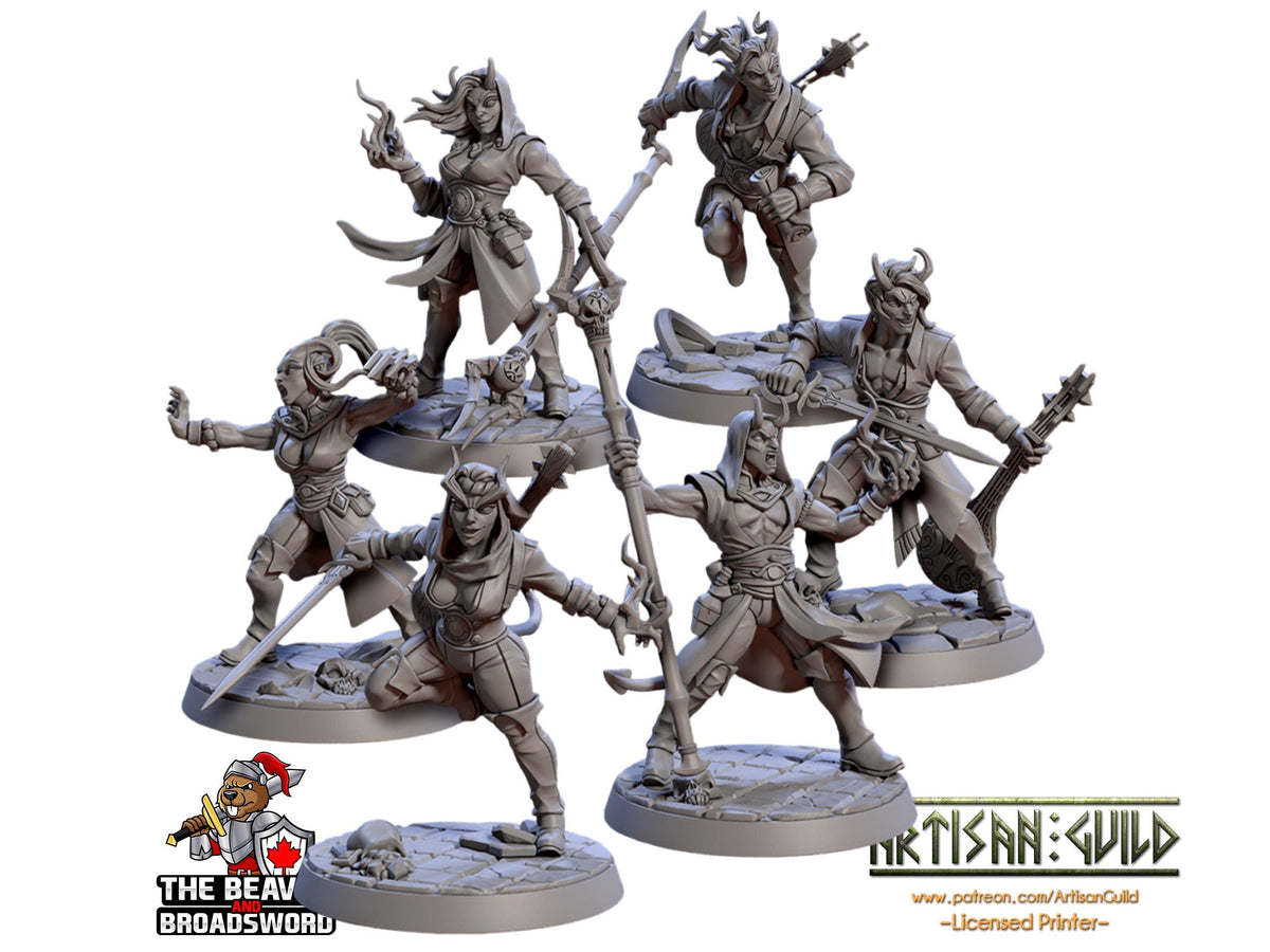 Mezzalfiend Trickster - Artisan's Guild | Tiefling | DnD | Pathfinder | Fantasy | Ranger | Fighter | Wizard | Rogue | Sorcerer | Pack-1