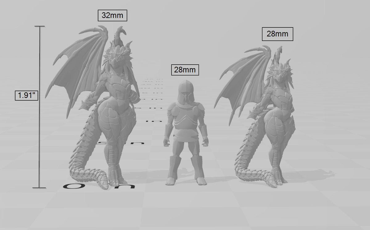 Onixia the Tempest 28/32mm mini - Artisan Guild | Dragon | Dragonkin | Dragonborn | Female | Sorcerer | Warlock | Pathfinder | Wargaming-2