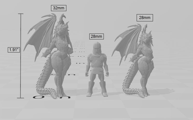 Onixia the Tempest 28/32mm mini - Artisan Guild | Dragon | Dragonkin | Dragonborn | Female | Sorcerer | Warlock | Pathfinder | Wargaming-2