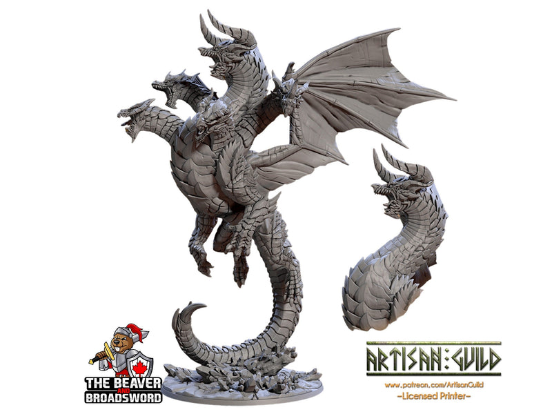 Azgrathok the Chaos Dragonlord mini - Artisan Guild | Dragon | Drake | Legendary | Tiamat | Gargantuan | Pathfinder | Wargaming-1