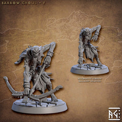 Barrow Ghouls  28/32mm mini set - Artisan Guild | Zombie | Undead | Necromancer | Lich | Monster | Fantasy | Pathfinder | Wargaming | Grave-8
