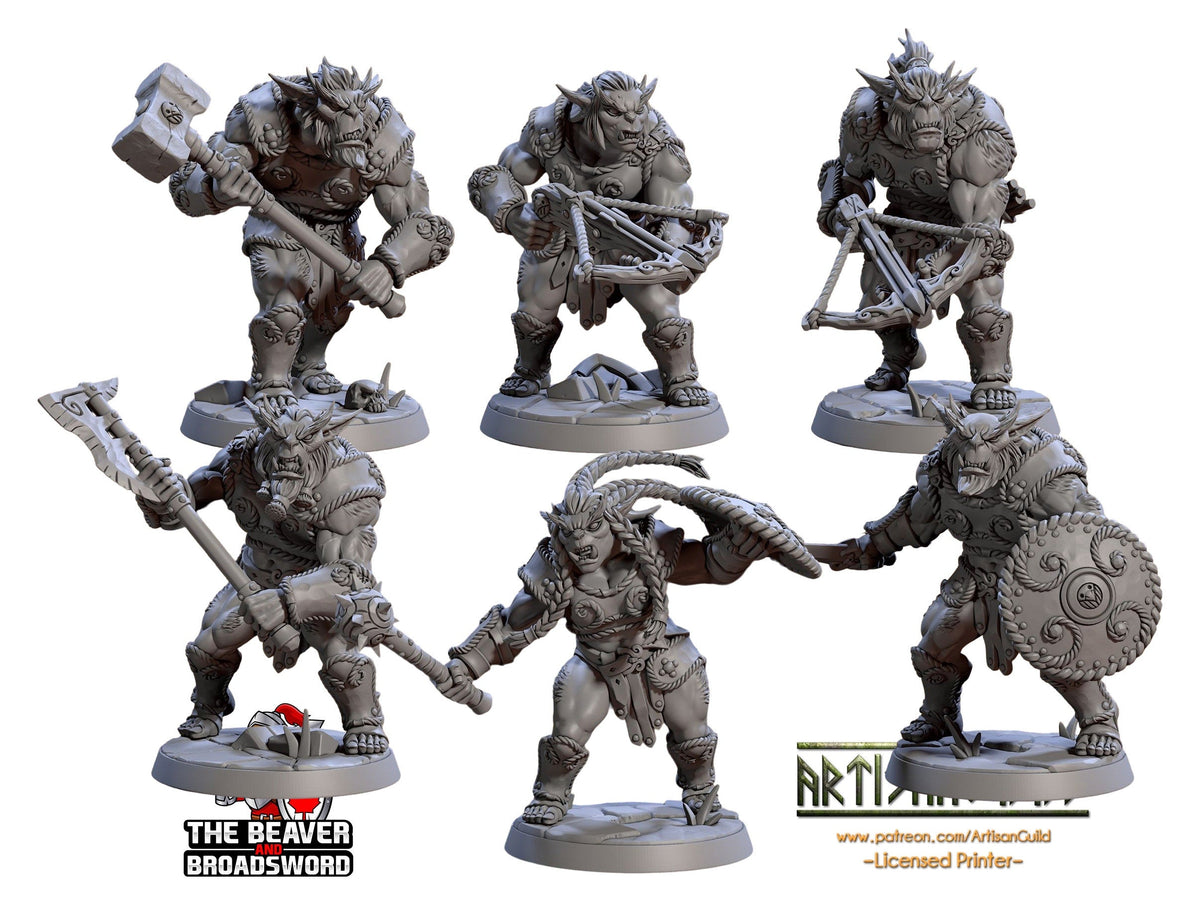 Greatgoblin Warriors Mini set - Artisan Guild, DnD | Male | Female | Fighter, Barbarian, Hobgoblin, Pathfinder | Orc | Wargaming-1