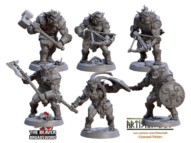 Greatgoblin Warriors Mini set - Artisan Guild, DnD | Male | Female | Fighter, Barbarian, Hobgoblin, Pathfinder | Orc | Wargaming-1