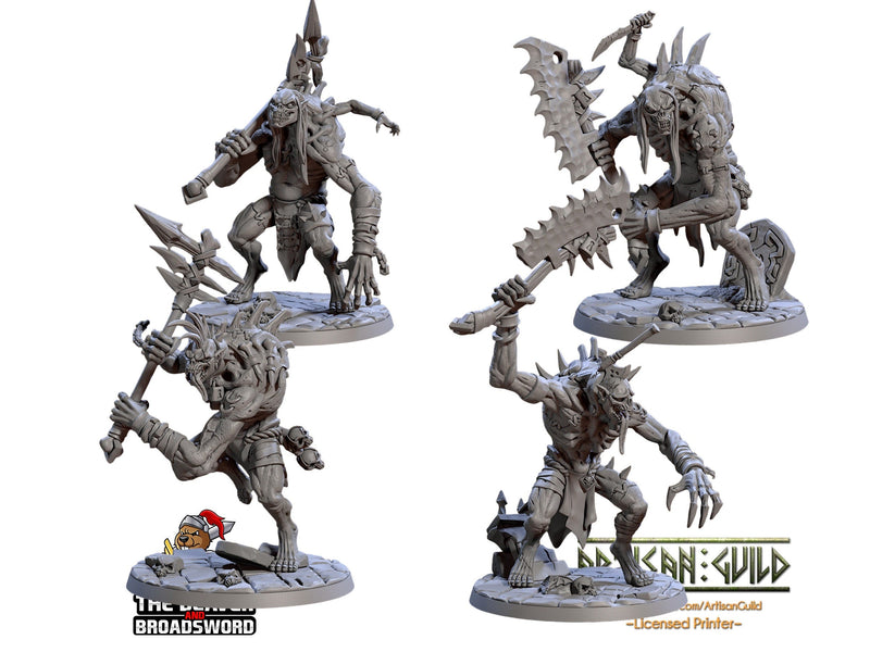 Barrow Abominations  28/32mm mini set - Artisan Guild | Zombie | Undead | Necromancer | Lich | Monster | Fantasy | Pathfinder | Wargaming-1