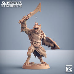 Bonegnasher Gnoll Warriors  28/32mm mini set - Artisan Guild | Monster | Pack | Hyena | Fighter | Desert | Fantasy | Pathfinder | Wargaming-5
