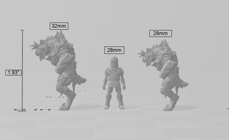 Bonegnasher Gnoll Warriors  28/32mm mini set - Artisan Guild | Monster | Pack | Hyena | Fighter | Desert | Fantasy | Pathfinder | Wargaming-2