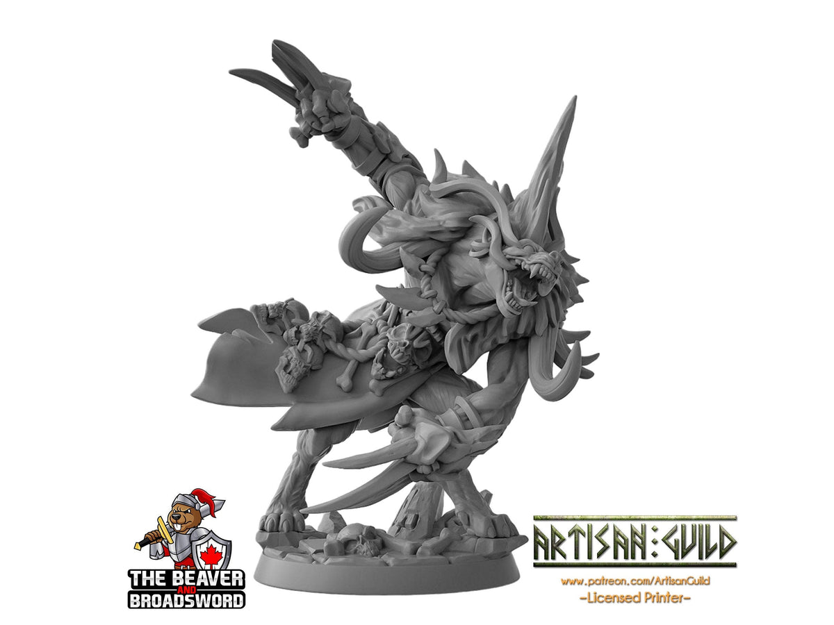 Shargat Skulldancer  28/32mm dnd mini - Artisan Guild | Monster | Male | Gnoll | Fighter | Rogue | Fantasy, Pathfinder, Wargaming, Barbarian-1