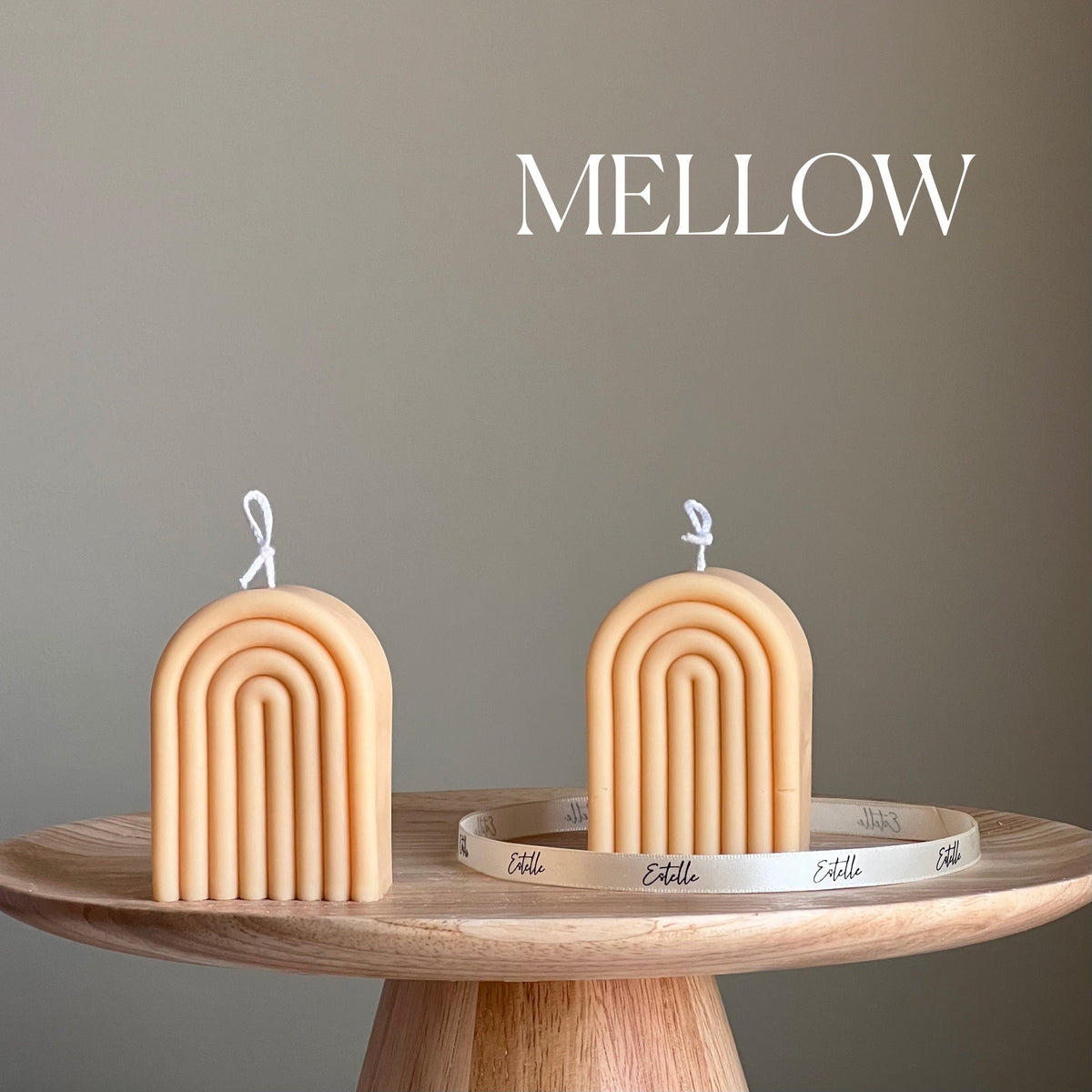 Hand Poured Soy Wax Rainbow Candle: Sculptural Home Decor-4