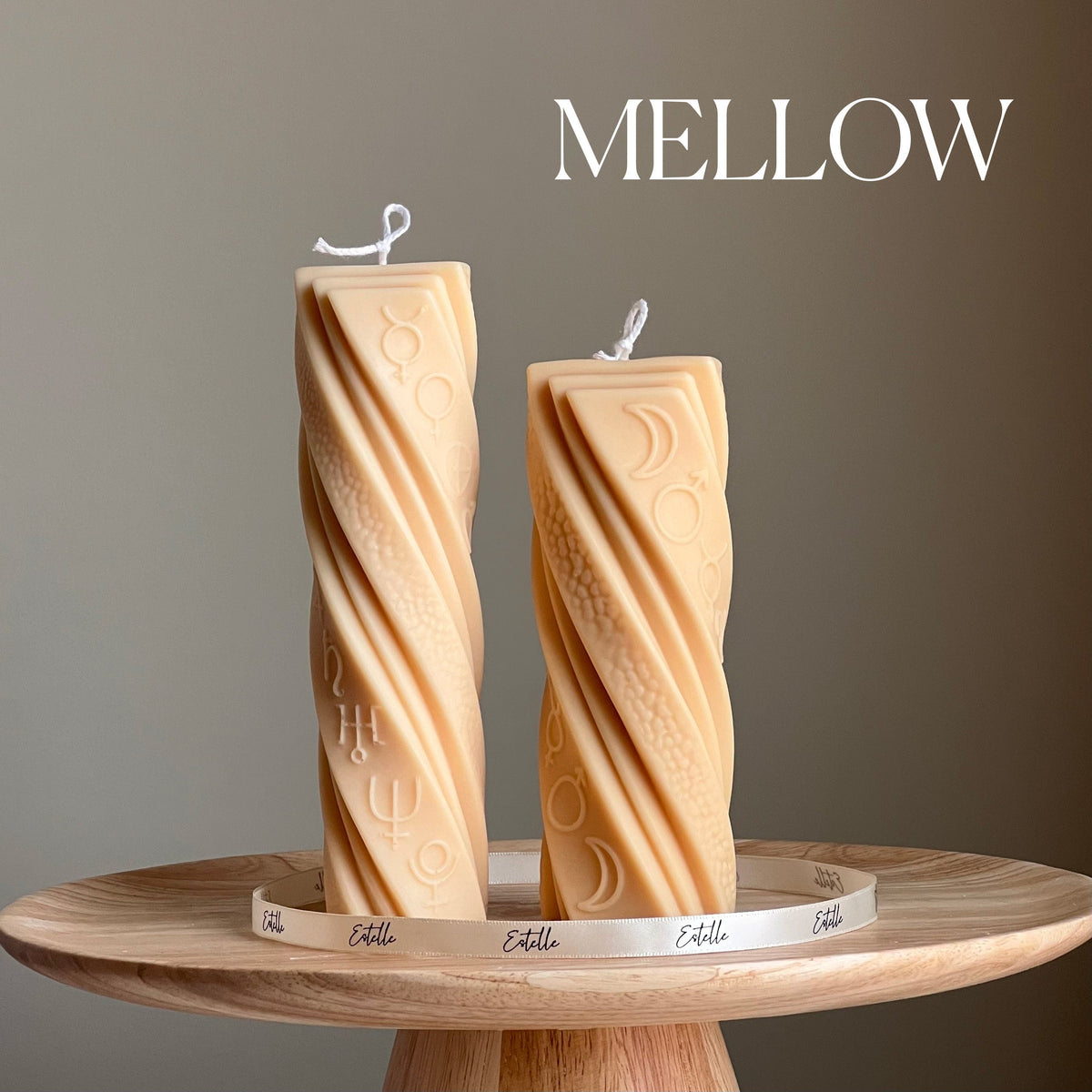 Astrological Pillar Candle: Soy Wax, Shaped Decorative Candle-4