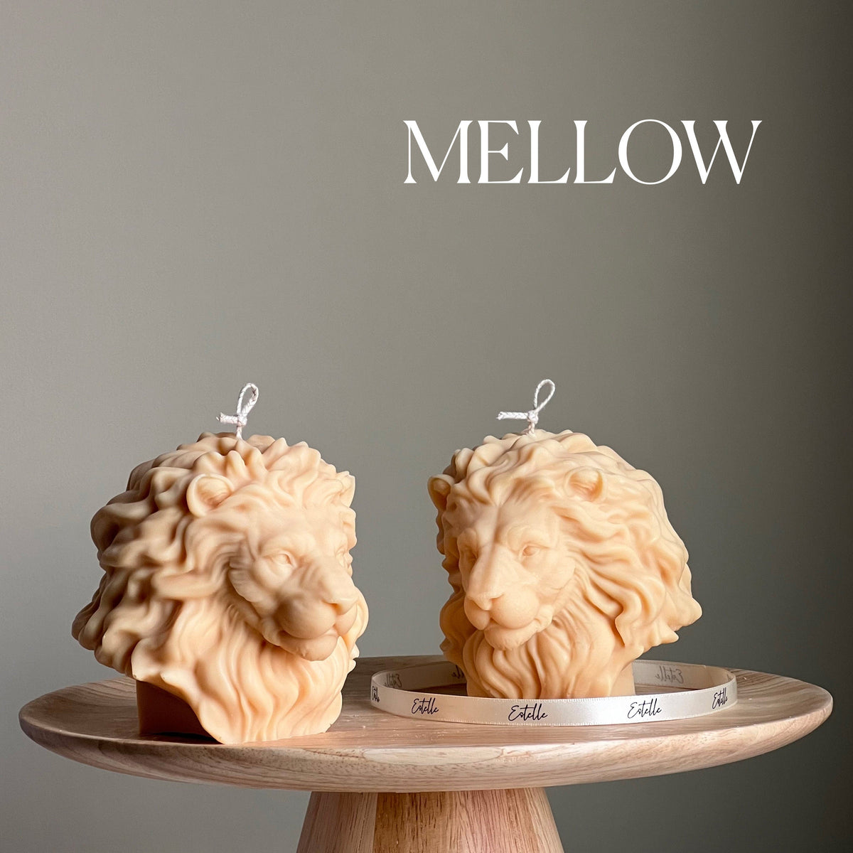 Handmade Lion Candle: Sculptural Soy Wax Animal Candle-4