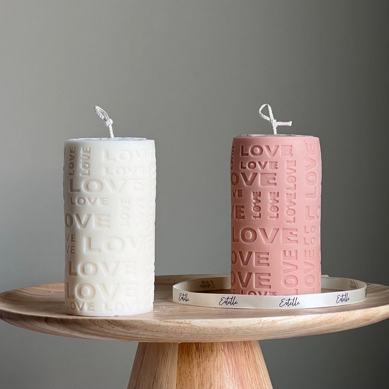 Love Soy Pillar Candle | Custom Scent & Color, Home Decor-1
