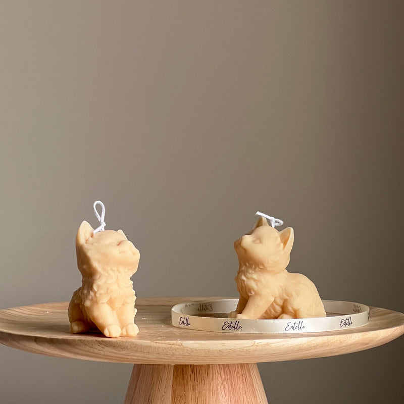 Handmade Kitty Soy Candle | Decorative Pillar-2