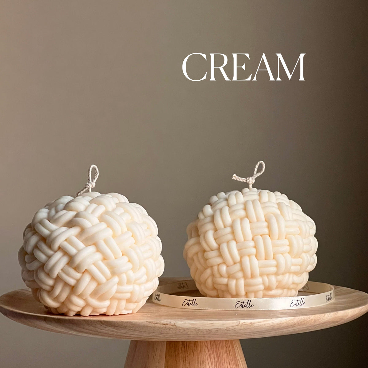 Handmade Yarn Ball Candle: Trendy Rope Vegan Home Decor-3