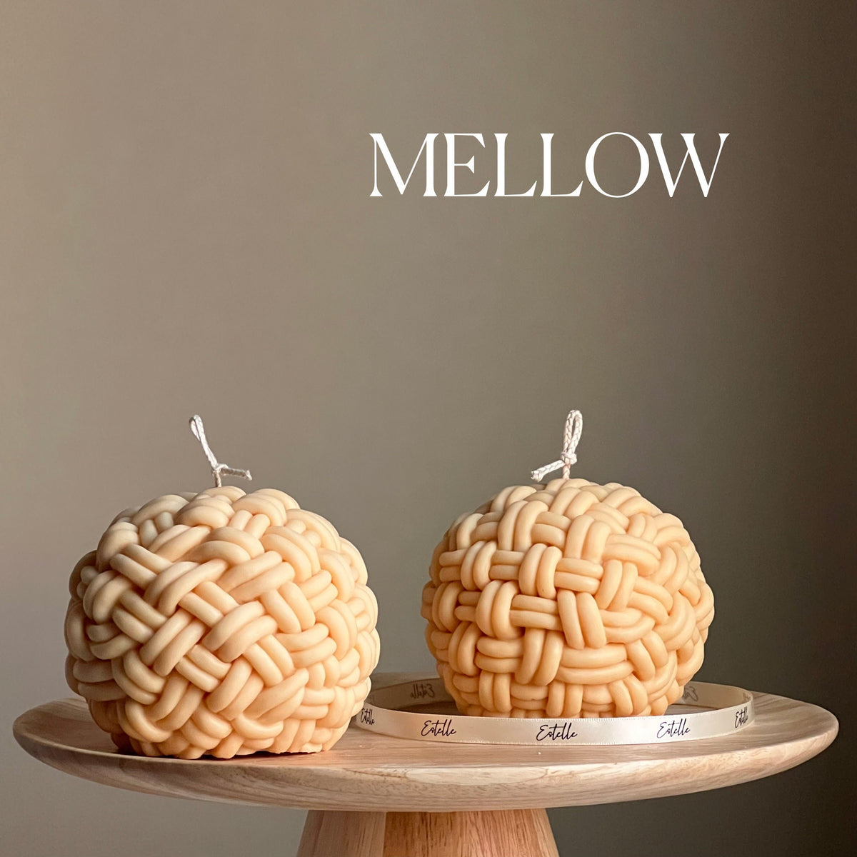 Handmade Yarn Ball Candle: Trendy Rope Vegan Home Decor-4