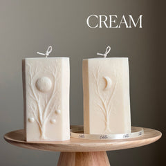 Moon Seasons Triangle Soy Candle | Handmade Pillar Candle-3