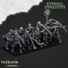 Ancient Skeletons with Bows - Highlands Miniatures | Undead | Skeleton | Lich | Ancient | Desert | Fantasy | Pathfinder | Wargaming-1