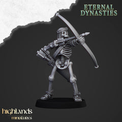 Ancient Skeletons with Bows - Highlands Miniatures | Undead | Skeleton | Lich | Ancient | Desert | Fantasy | Pathfinder | Wargaming-6