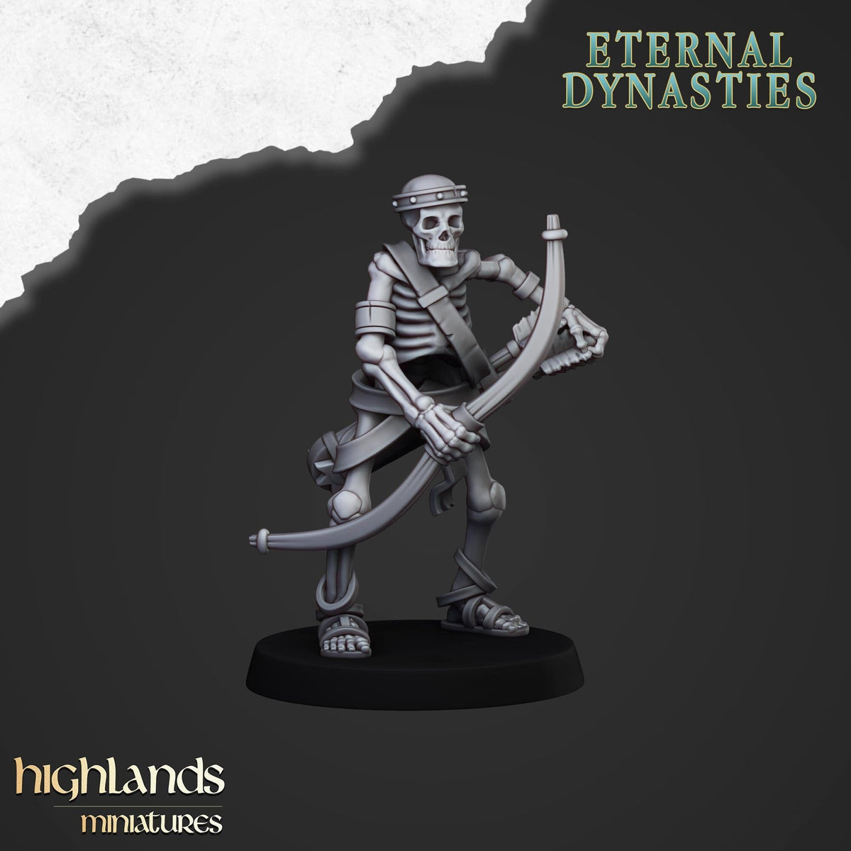 Ancient Skeletons with Bows - Highlands Miniatures | Undead | Skeleton | Lich | Ancient | Desert | Fantasy | Pathfinder | Wargaming-7