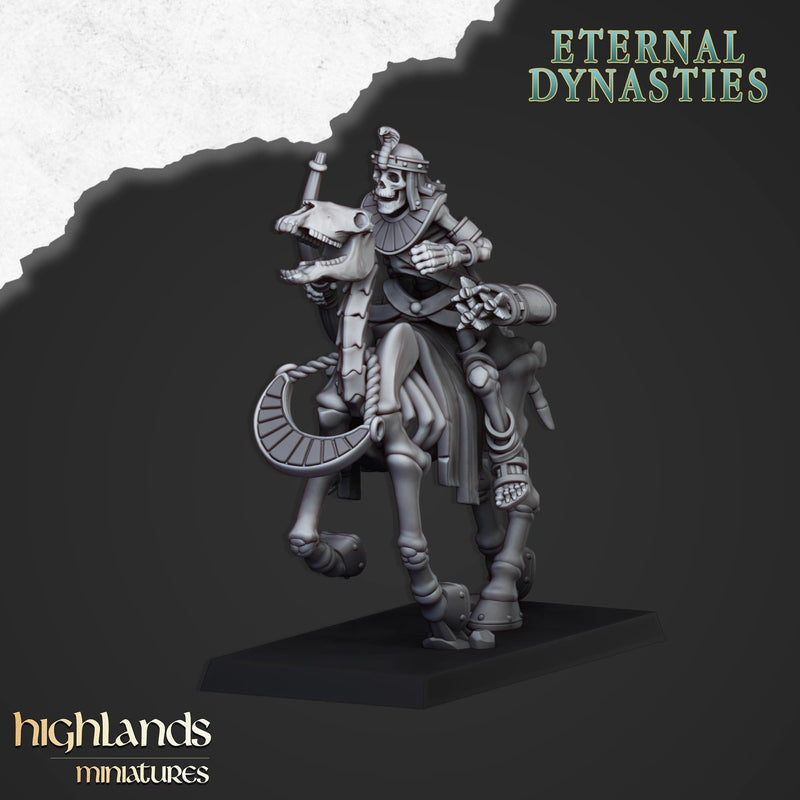 Ancient Skeletal Cavalry with Bows - Highlands Miniatures | Undead | Skeleton | Lich | Horse | Desert | Fantasy | Pathfinder | Wargaming-5