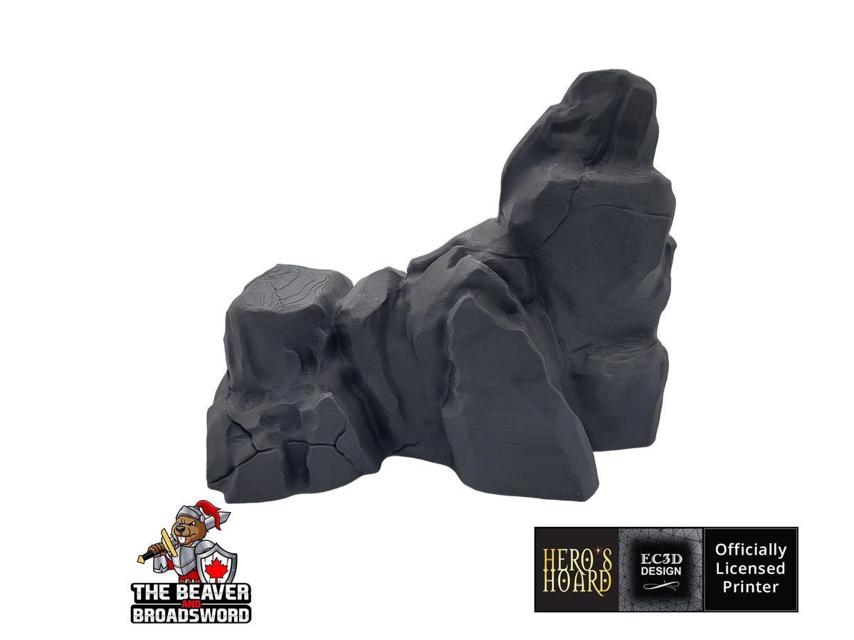 Large Rock Terrain Set 2 -  Scatter Scenery by EC3D, for TTRPGs and Wargaming - Mountain, Rocks, Canyon, DnD mini, Pathfinder, Tabletop-3