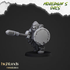 Orc Warriors with Spears - Highlands Miniatures | Goblin | Black Orc | Ork | Orcs | Warrior | Fantasy | Pathfinder | Wargaming | Squad-6
