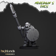 Orc Warriors with Spears - Highlands Miniatures | Goblin | Black Orc | Ork | Orcs | Warrior | Fantasy | Pathfinder | Wargaming | Squad-7