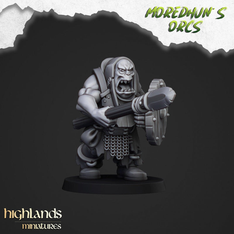 Orc Warriors with Spears - Highlands Miniatures | Goblin | Black Orc | Ork | Orcs | Warrior | Fantasy | Pathfinder | Wargaming | Squad-8