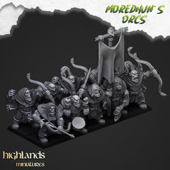 Orc Archers - Highlands Miniatures | Goblin | Black Orc | Ork | Orcs | Warrior | Fantasy | Pathfinder | Wargaming | Squad | Bowmen | Ranged-1