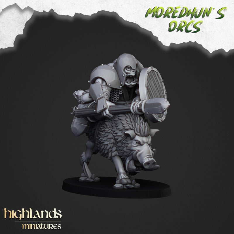 Mounted Orcs with spears - Highlands Miniatures | Boar | Black Orc | Ork | Orcs | Warrior | Fantasy | Pathfinder | Wargaming | Cavalry-8