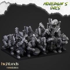 Armored Orc Warriors - Highlands Miniatures | Goblin | Black Orc | Ork | Orcs | Warrior | Fantasy | Pathfinder | Wargaming | Squad | Heavy-1
